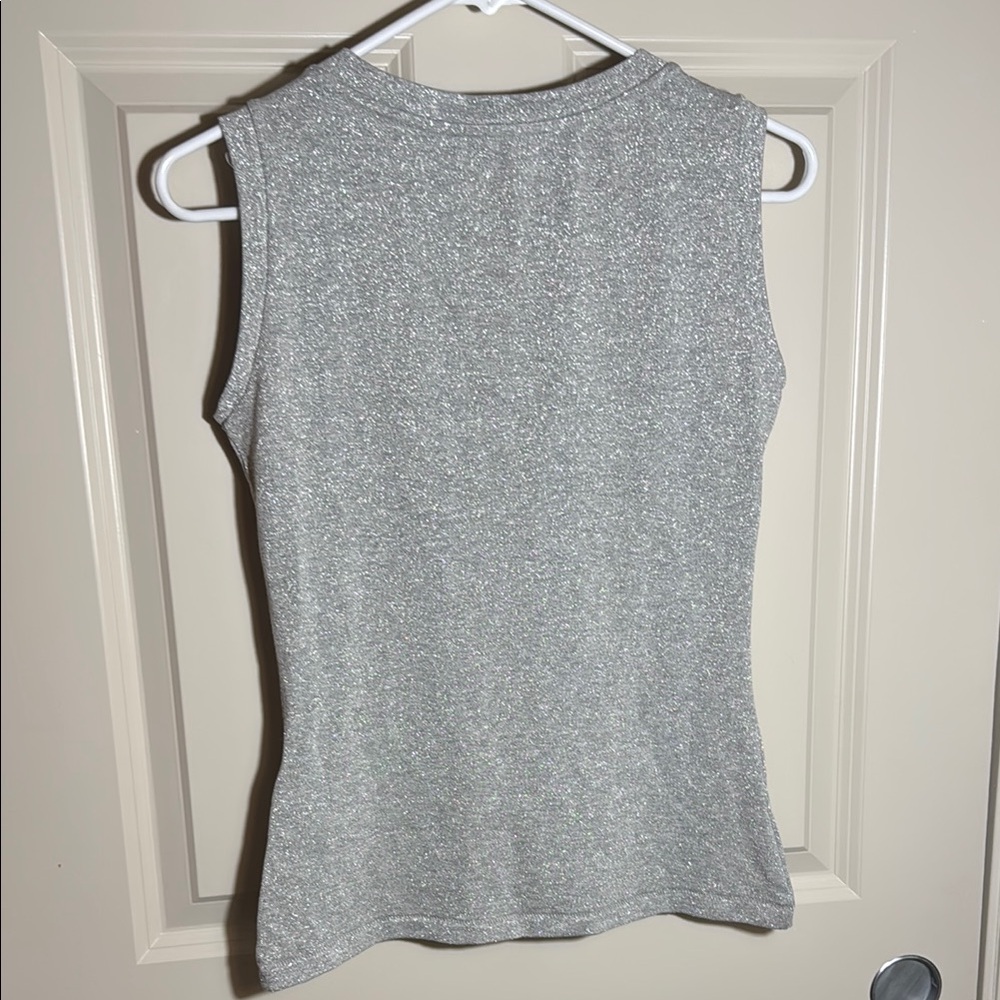 Reiss Gray Sparkly Sleeveless Top - Picture 3 of 5
